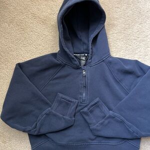 Athleta Girls Navy Cropped Zip-Up Sweater Simone Biles